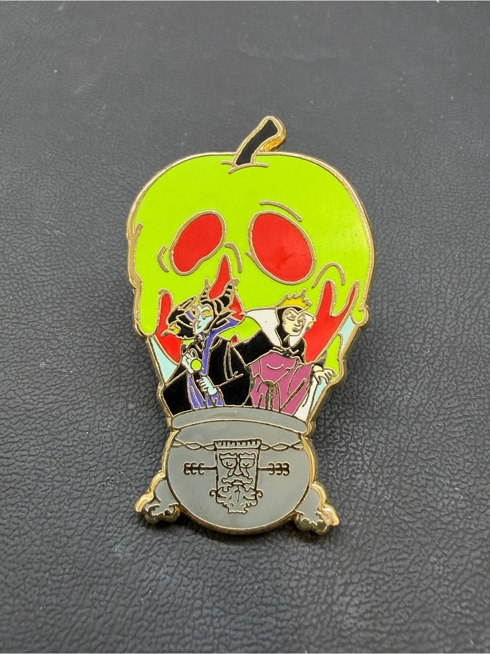 Disney Villains Poison Apple Enamel Pin - Neon Green & Red